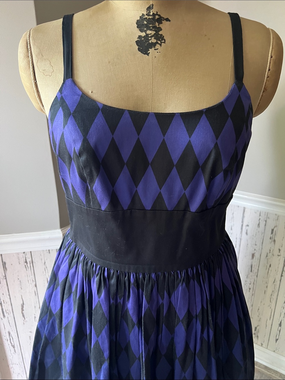 Disney Dress Shop Villains Black and Purple Harlequin Dress - Picture 2 of 9